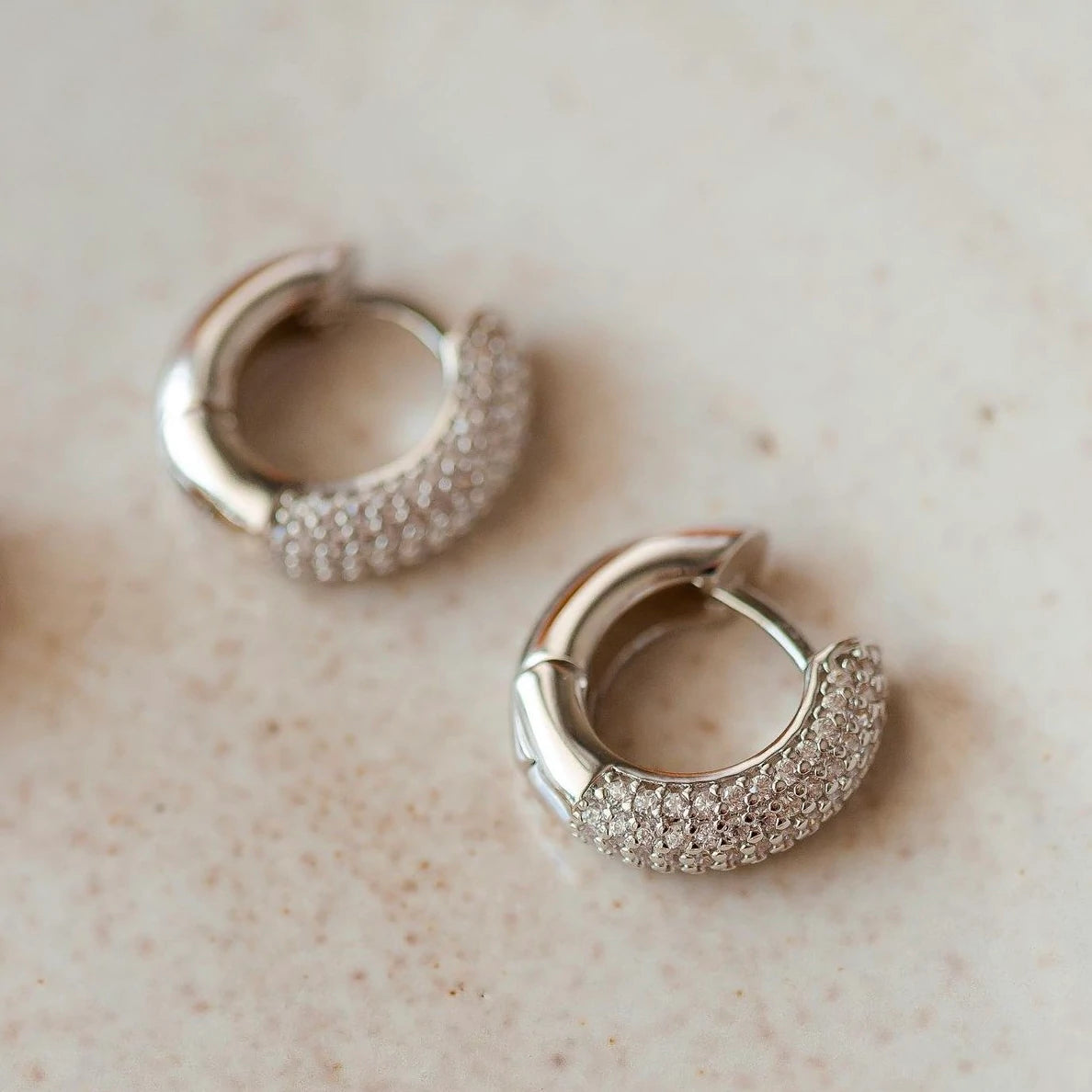 Studded Chubby Hoops