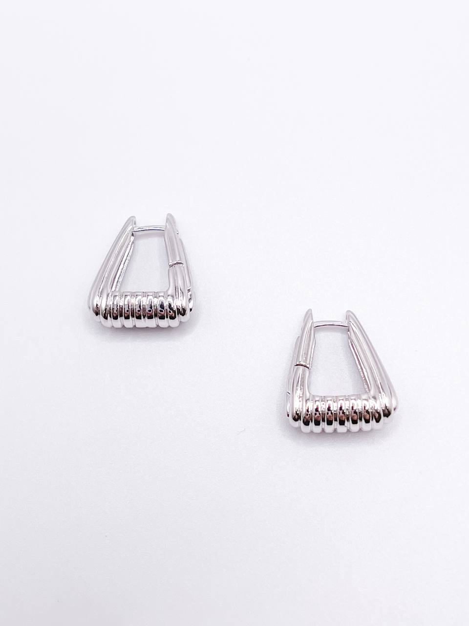 Textured Chunky Triangle Hoop Earrings