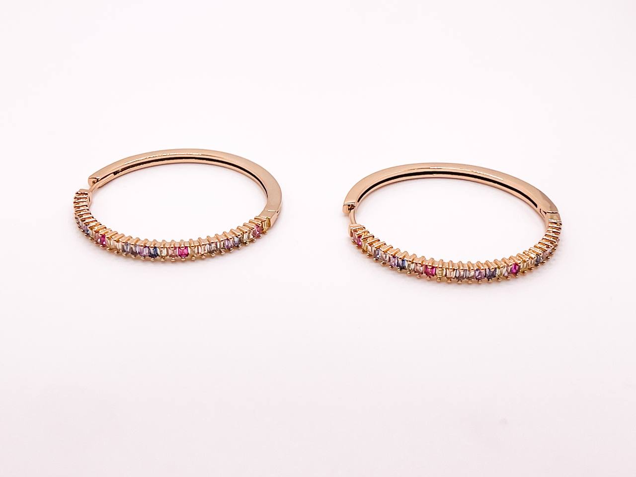 Colorful Crystal Hoop Earrings