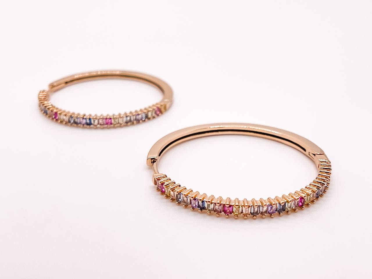 Colorful Crystal Hoop Earrings