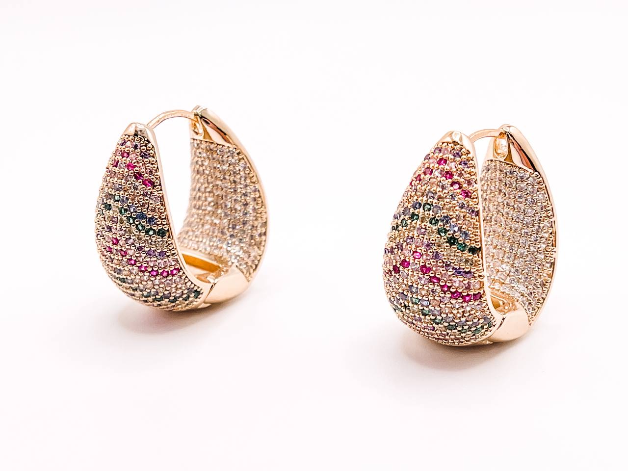 Maxi Dual Studded Hoop Earring