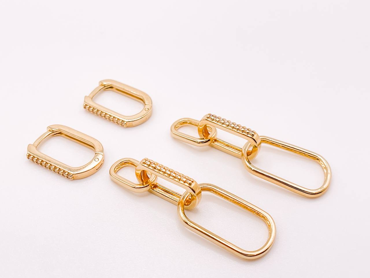 Three Way Chain Link Earrings