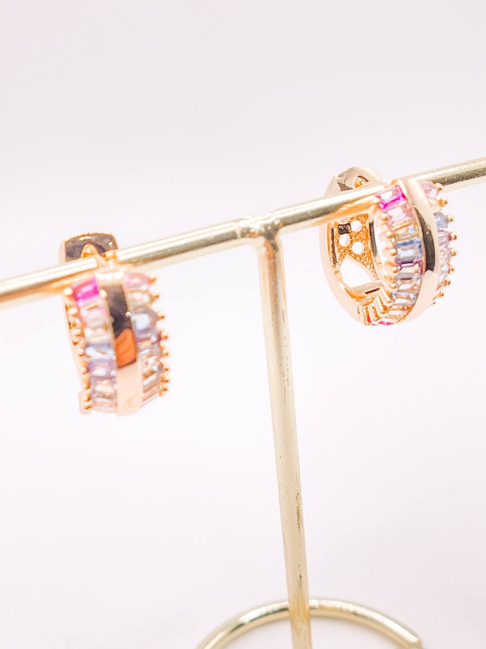 Multicolor Huggie Hoops