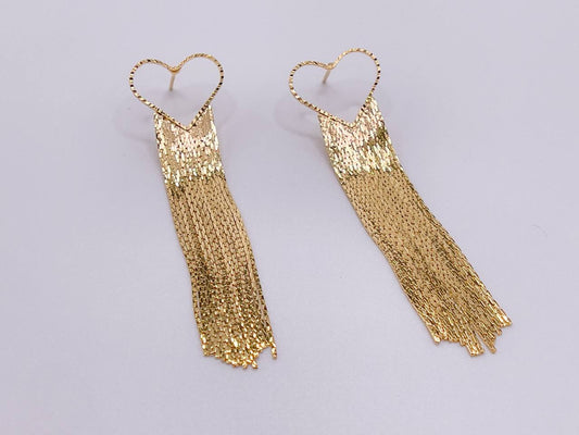 Heart Fringe Earrings