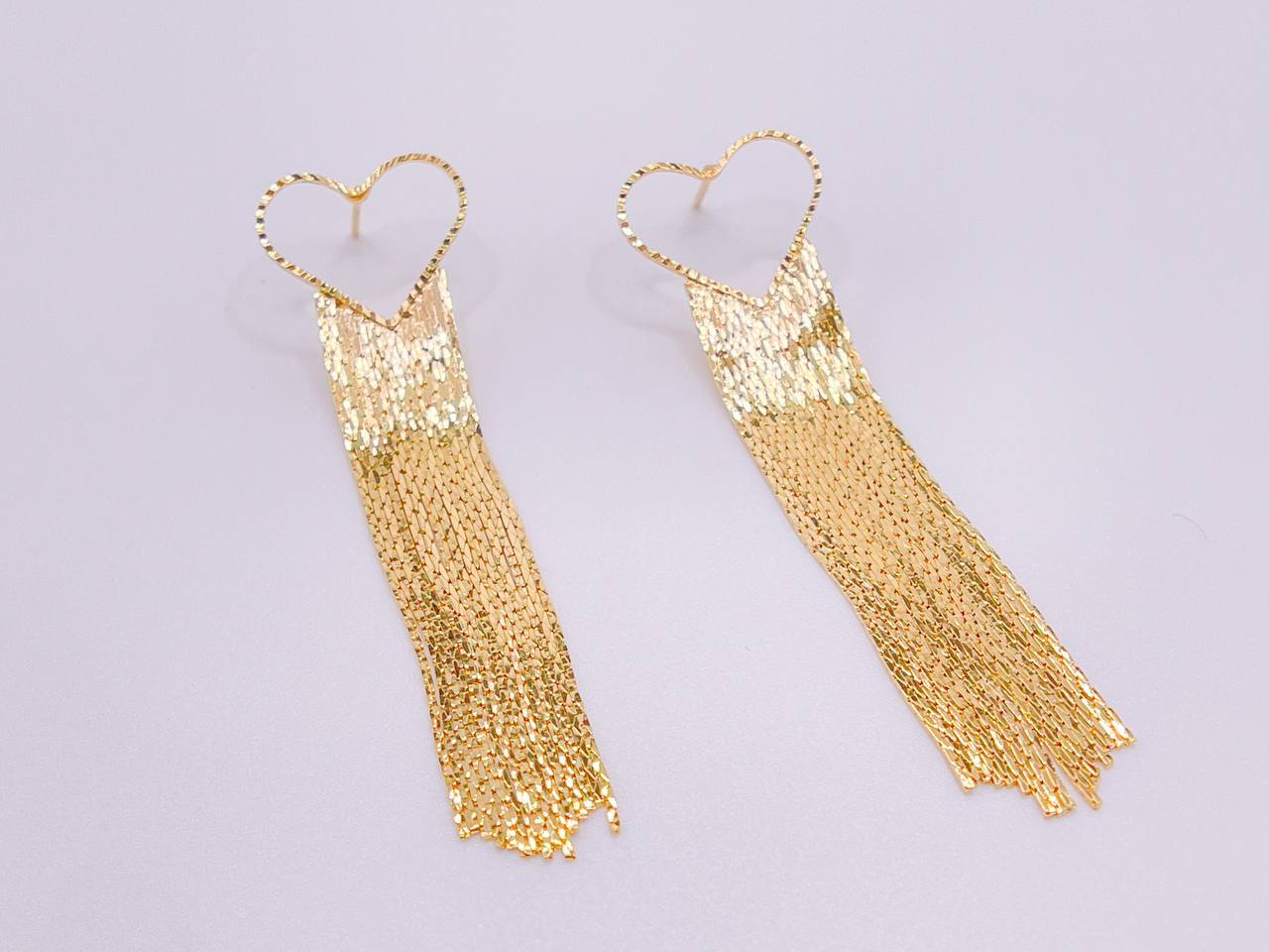 Heart Fringe Earrings