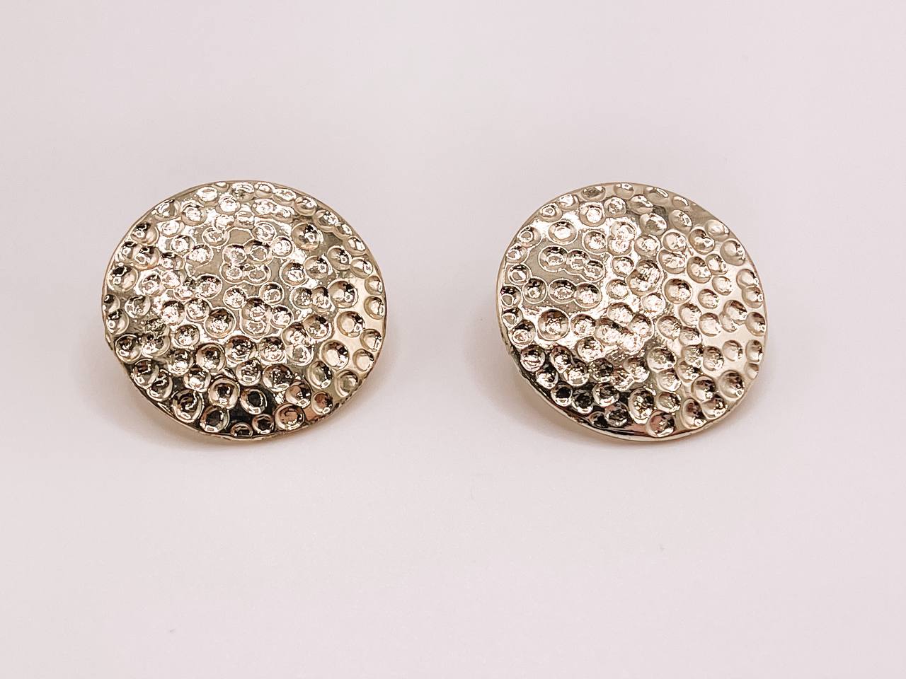 Golden Button Earring