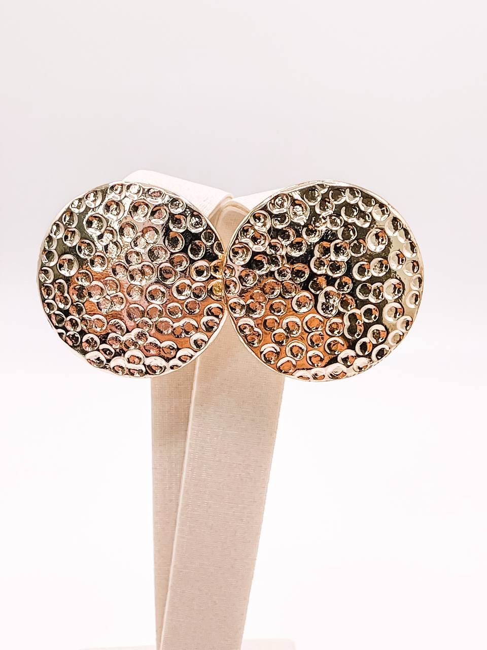 Golden Button Earring